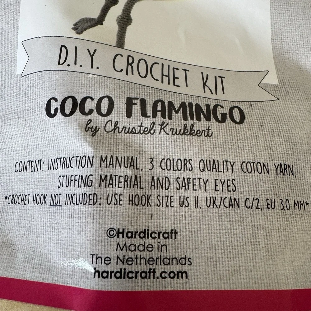 (NEW) Handi-Craft Do-It-Yourself COCO FLAMINGO Crochet Kit (Made in Netherlands)
